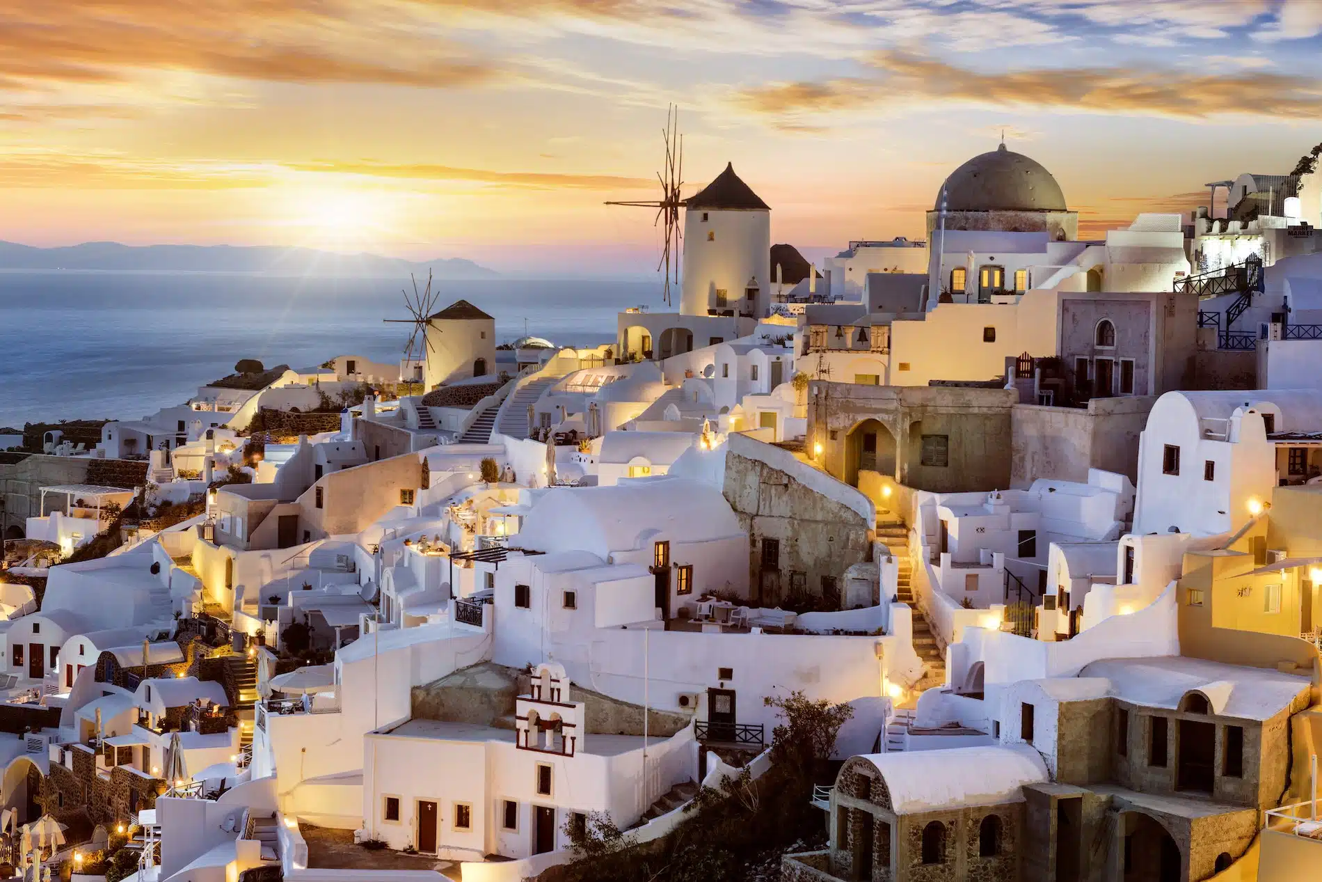 Oia, Santorini at sunset