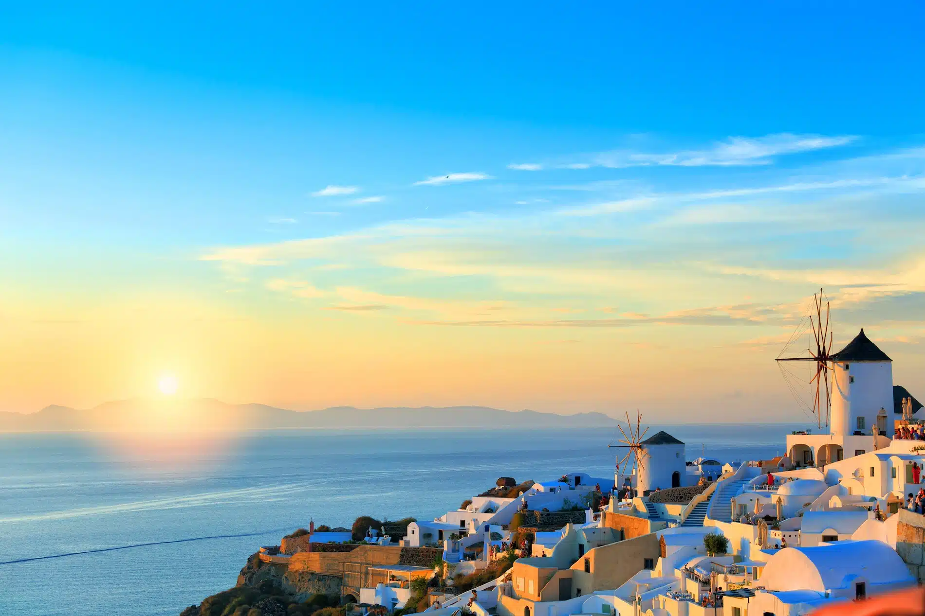 Sunset in Oia Santorini